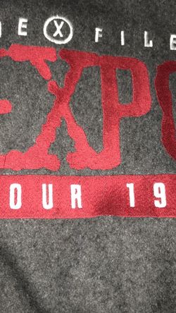 1998 The XFiles EXPO Tour Coat Gray Wool Black Leather Bomber Jacket Large Men’s BRAND NEW NEVER USED SMOKE AND PET FREE HOME
