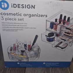 Brand New iDESIGN cosmetic organizers 3 piece set