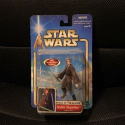 Star Wars Anakin Skywalker Hanger Duel Attack Of The Clones  2002 Hasbro 3.75” Figure