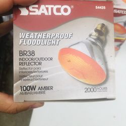 SATCO 100w Amber (lot Of 6)