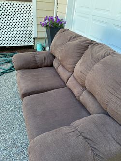 Brown Fabric Sofa