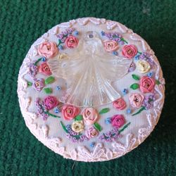 Gorgeous Custom-Made Jewelry Box Upscaled From Tin Container 5 in x 3 in.