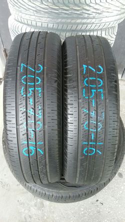 Pair of used 205 70 16 Continental tires