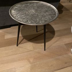 Side End Table  With Mosaic Mirrored Glass