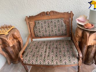Carved wooden set