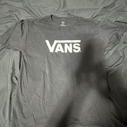 black vans shirt large 