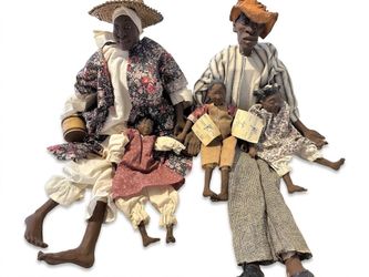 Handcrafted Folk Art Family Doll Set