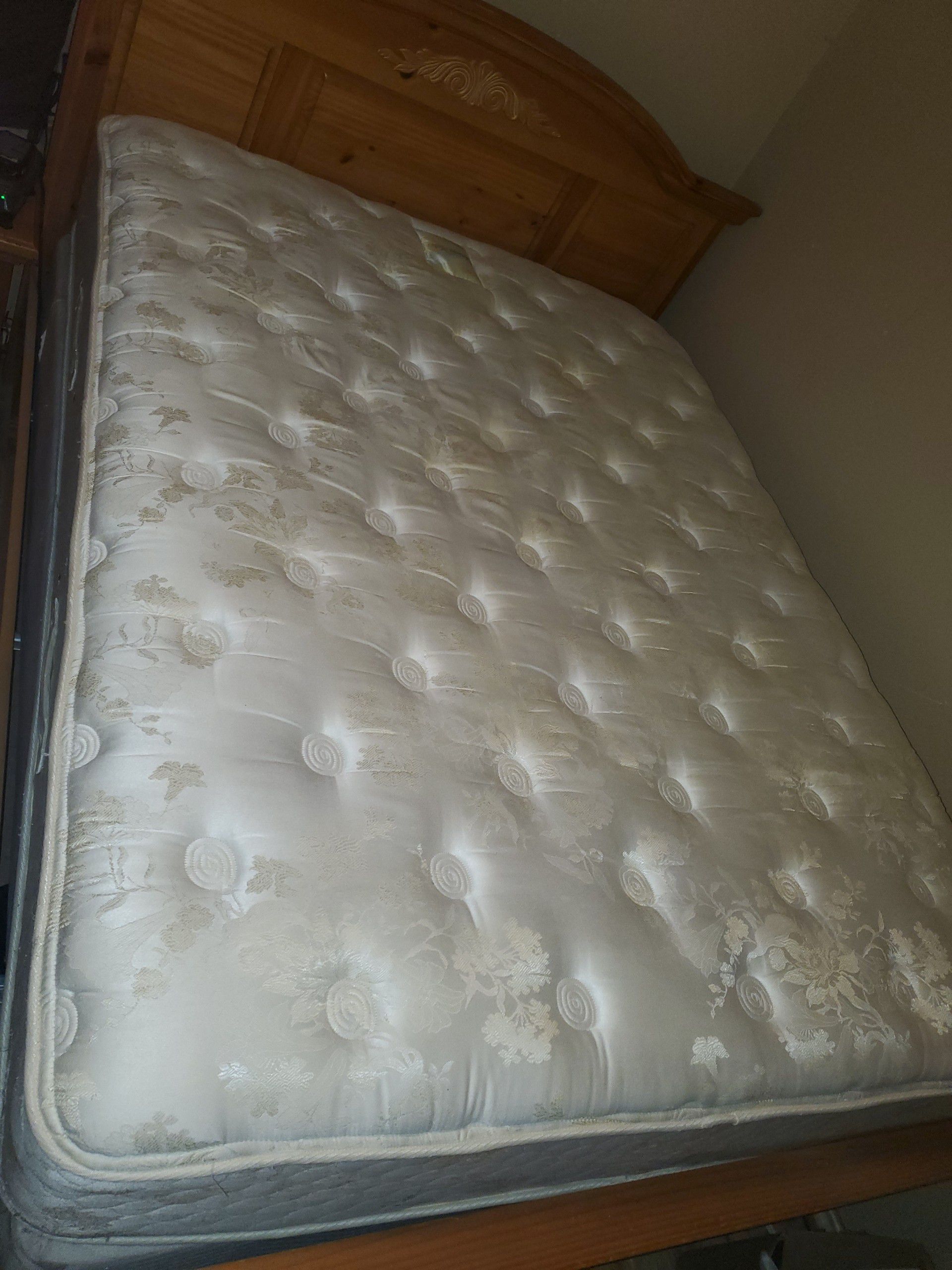Queen size bed with mattress and nightstand need gone ASAP $150 obo