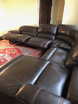 Power Reclining Sectional Couch