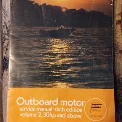 Vintage 1973 Abos Boat Outboard Motor Service Manual, 30hp+