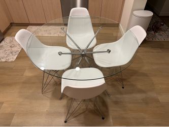 Glass dining table