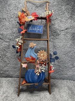 Holiday Living 3.5 ft Harvest Ladder Hanging Decor Thanksgiving Thankful New