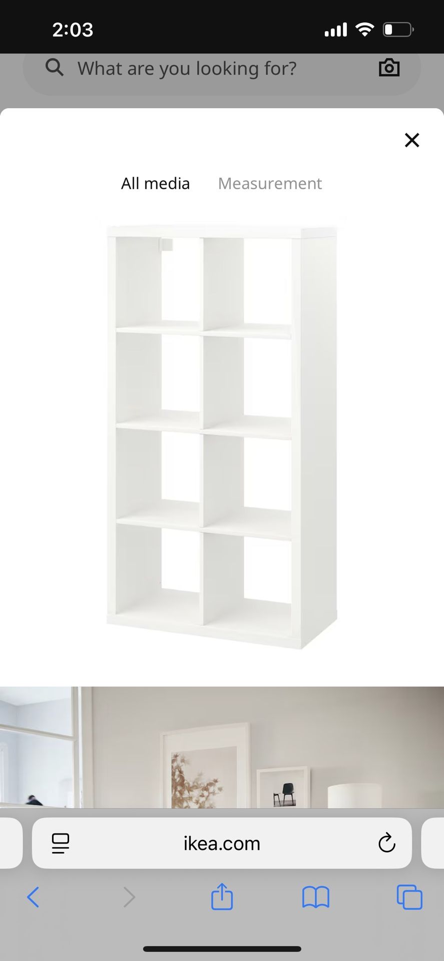 IKEA KALLAX Shelf unit, white, 30 1/8x57 5/8 "