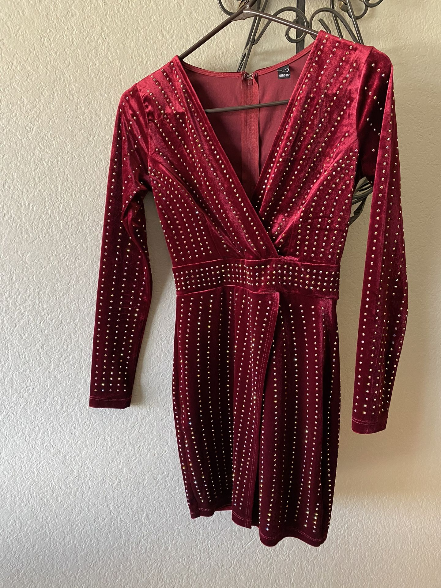 Maroon Windsor Dress