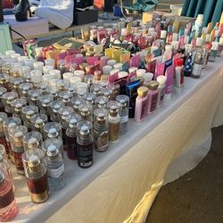 Bath & Body Works And pink Travel Size Lotion And Fragrance 