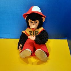 Vintage Rushton Rubber Faced Zip Chimp