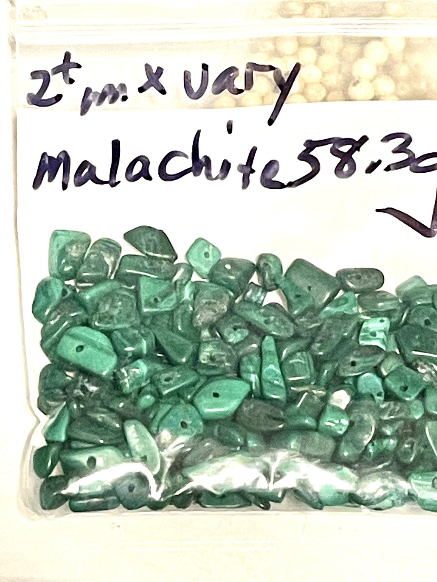 Malachite Stone Beads. 204