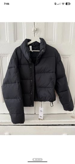 NWT ALO Yoga Platinum Puffer in Black Oversized Boxy Street Jacket Size Medium