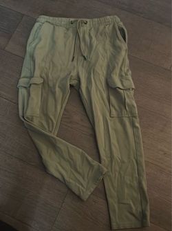 Olive Green Cargo Jogger Pants