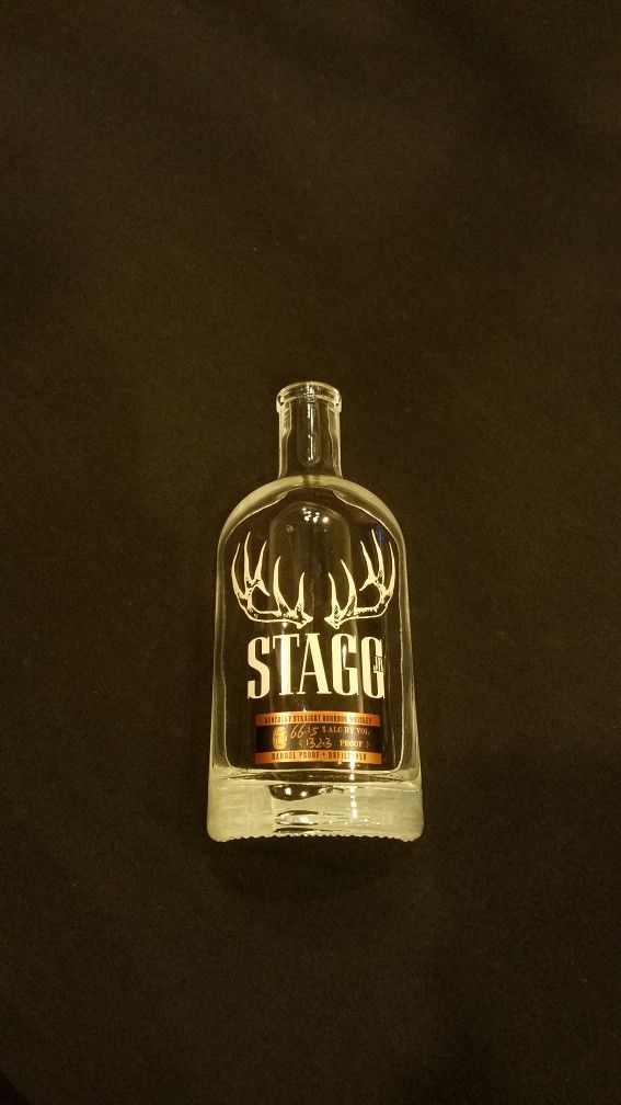 Ashtray Stagg Jr. bourbon bottle FRONT