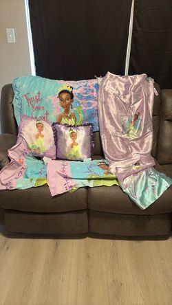 Princess and the frog bed set twin size