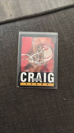 SAN FRANCISCO 49ERS RUNNING BACK ROGER CRAIG PLAYER CARD 1(contact info removed)