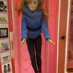 Barbie: Doll, Closet, 19 Pieces Of Clothing