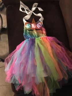 Girls unicorn dress Sz 6t