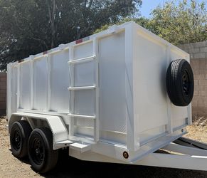 New 8x4x12 Scissor Lift Hydraulic Dump Trailer With Ramps 💎