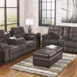 Acieona Slate Reclining Living Room Set

