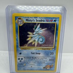 Misty’s Seadra PRERELEASE Holographic Pokémon Card