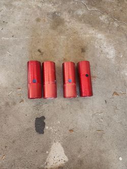 4 red anodized bmx pegs