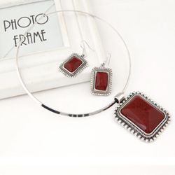 Flawless Bohemian Gem Choker Jewelry Set 