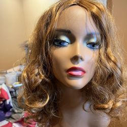 14-18 inch Curly Synthetic mixed cooper Wig for any occasion.  New no tags