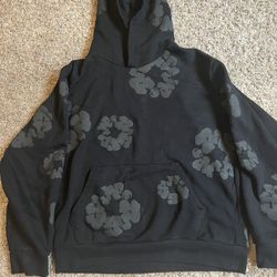 Black Monochrome Denim Tears Hoodie