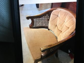 Beautiful cushioned vintage chair