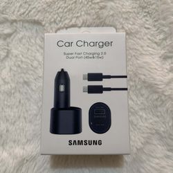 Brand New 45Watts Original Samsung Super Fast C-Type To C-Type Car Charger