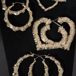 Gold plated earrings