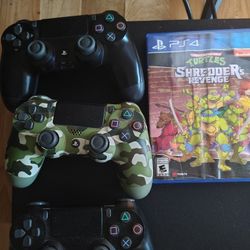 PS4 3 Controllers Ninja Turtles Game🐢