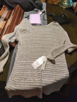NWT Peter Nygard Metallic Knit Sweater Size Large