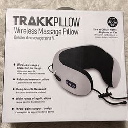 TRAKK U-PILLOW Neck Massage Travel Pillow Therapeutic Heat Memory Foam