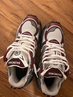 Balenciaga Runner Sneakers White Burgundy
