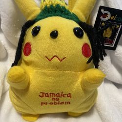 Authentic Jamaican Pikachu Plush Doll