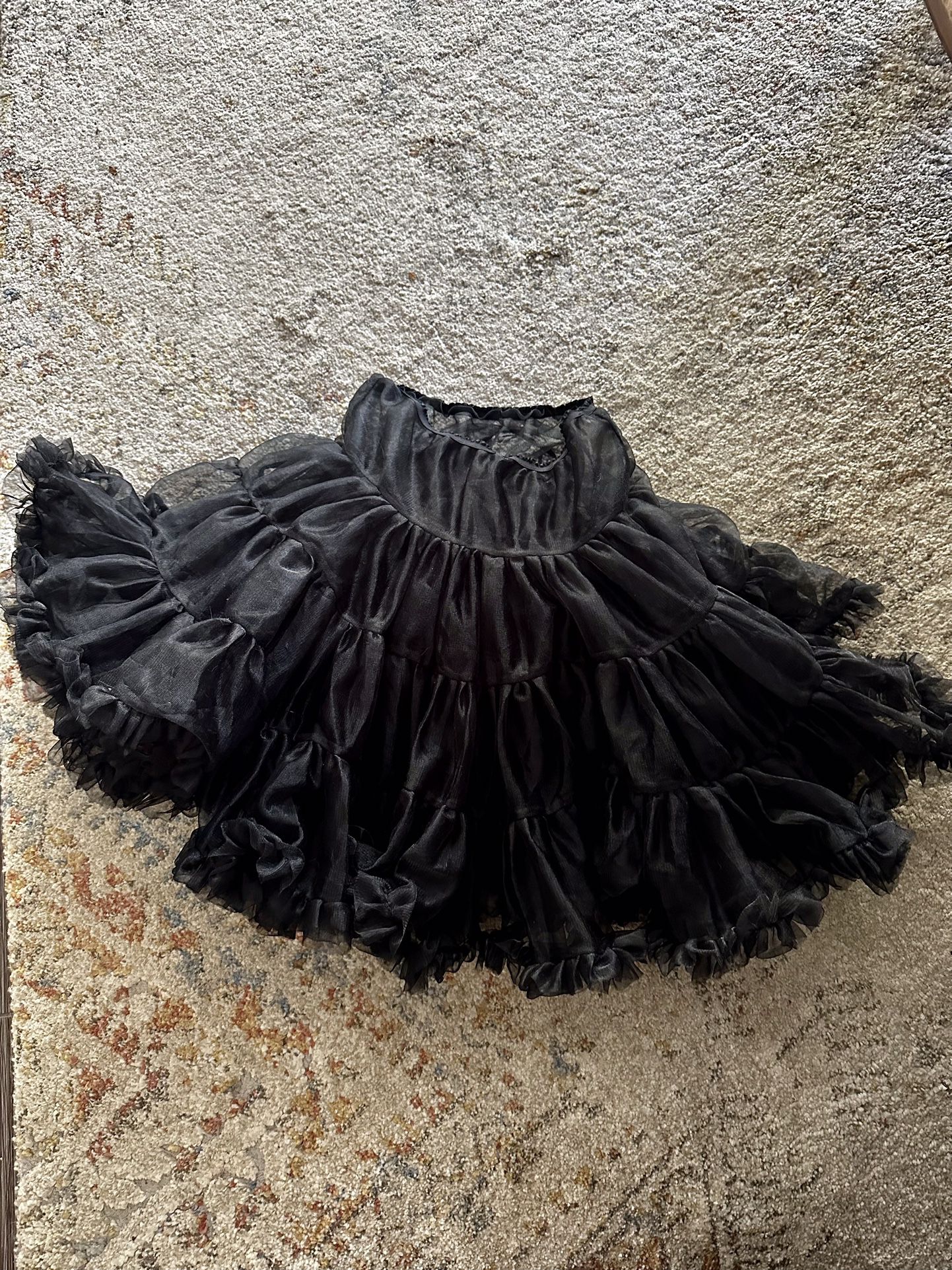 Chasing fireflies black layered Tulle Skirt Kids Size 8-10