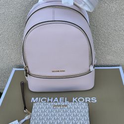 Michael Kors Rhea M Backpack with Large Wallet, New in Gift Box/Set de Mochila y Cartera MK