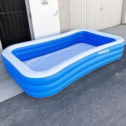 (NEW) $35 Full-Sized Kids Adults Inflatable Swimming Pool for Summer Water Party, 118x72x22 inches