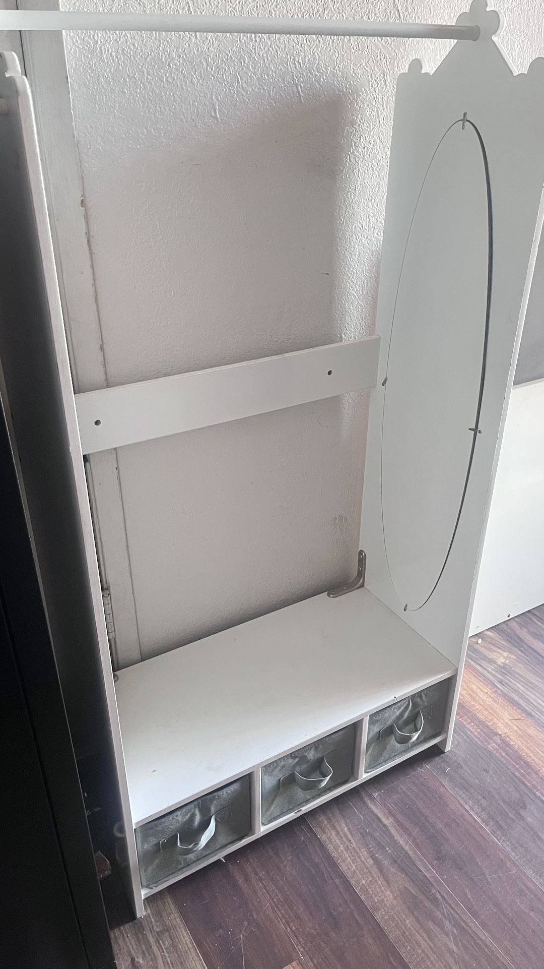 Kids Armoire Wardrobe Closet with Mirror