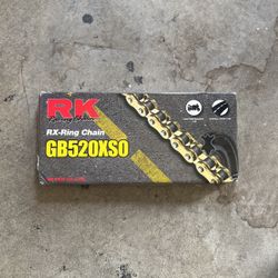 RK Motorcycle GB520XSO/Z1 Motorcycle Chain Gold New 120 Links
