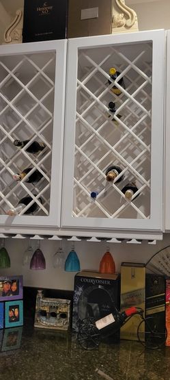 White Shaker Wood Wine Rack 30x15x12