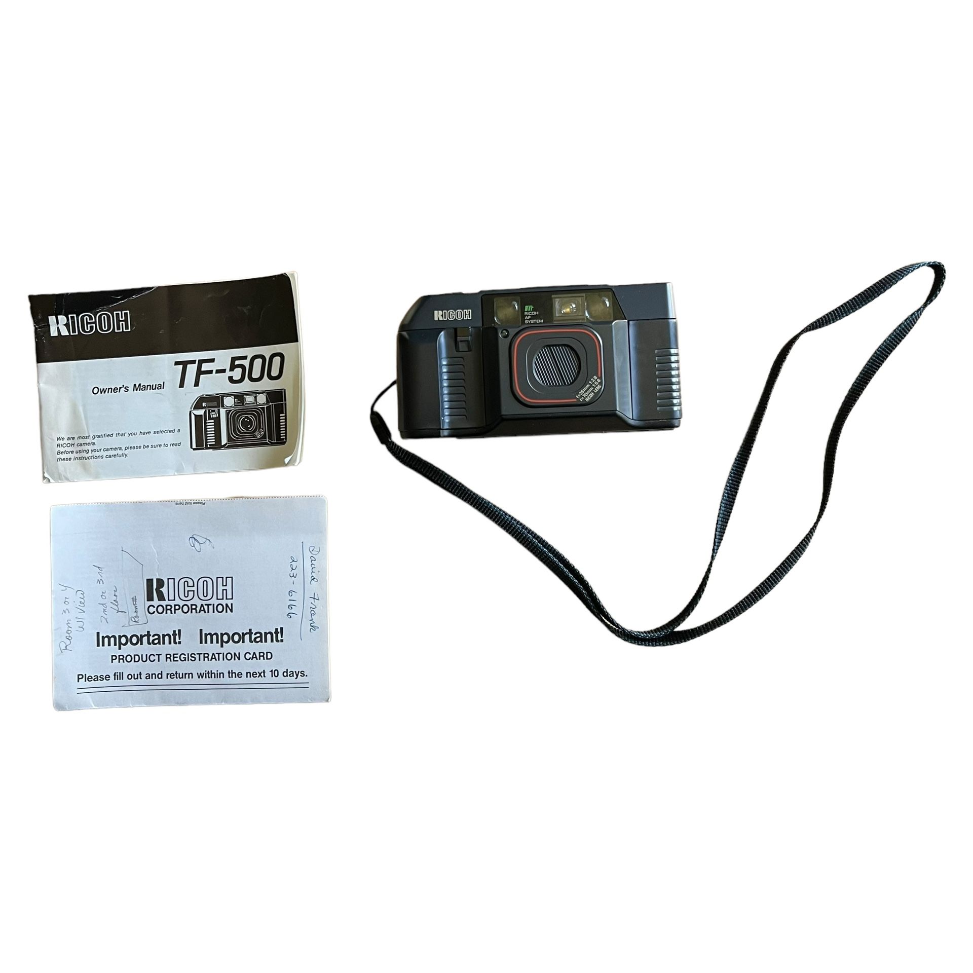 Ricoh TF-500 35mm Camera AF System Automatic Wide/Tele Selling As Is